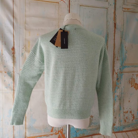NWT Vero Moda soft textured crew neck long sleeve sweater/size s/minty green - Picture 7 of 10